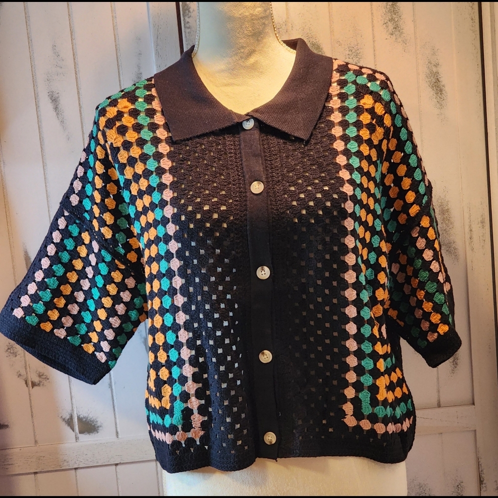 Very J New In Crochet Sweater